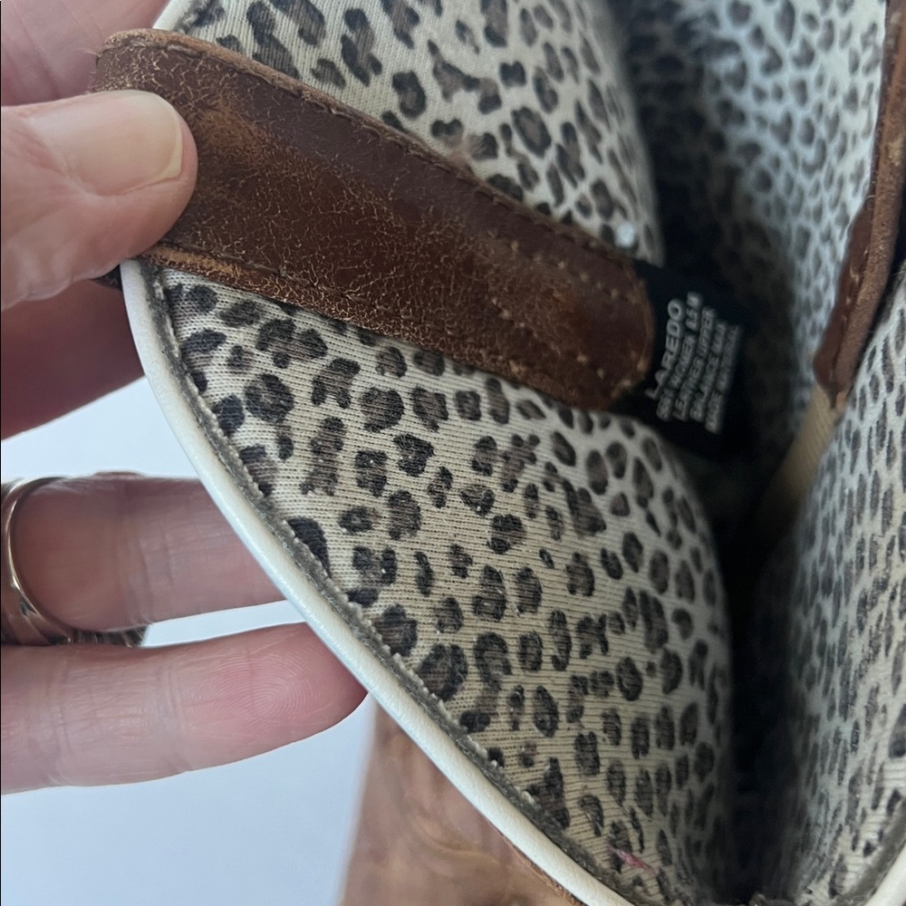 Laredo Tan Spellbound Broad Square Toe Boots For … - image 6